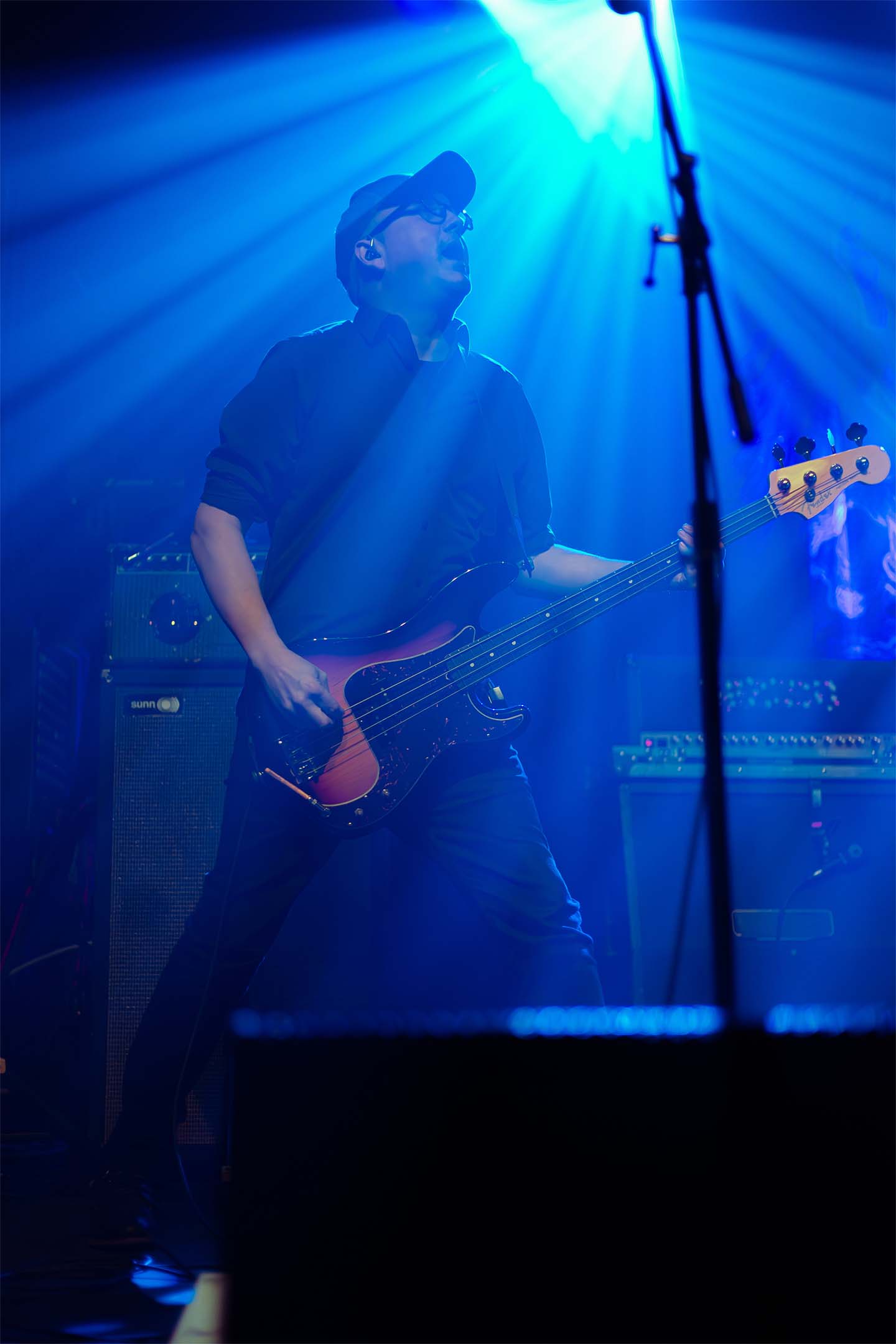 Cursive — bassist blue rays