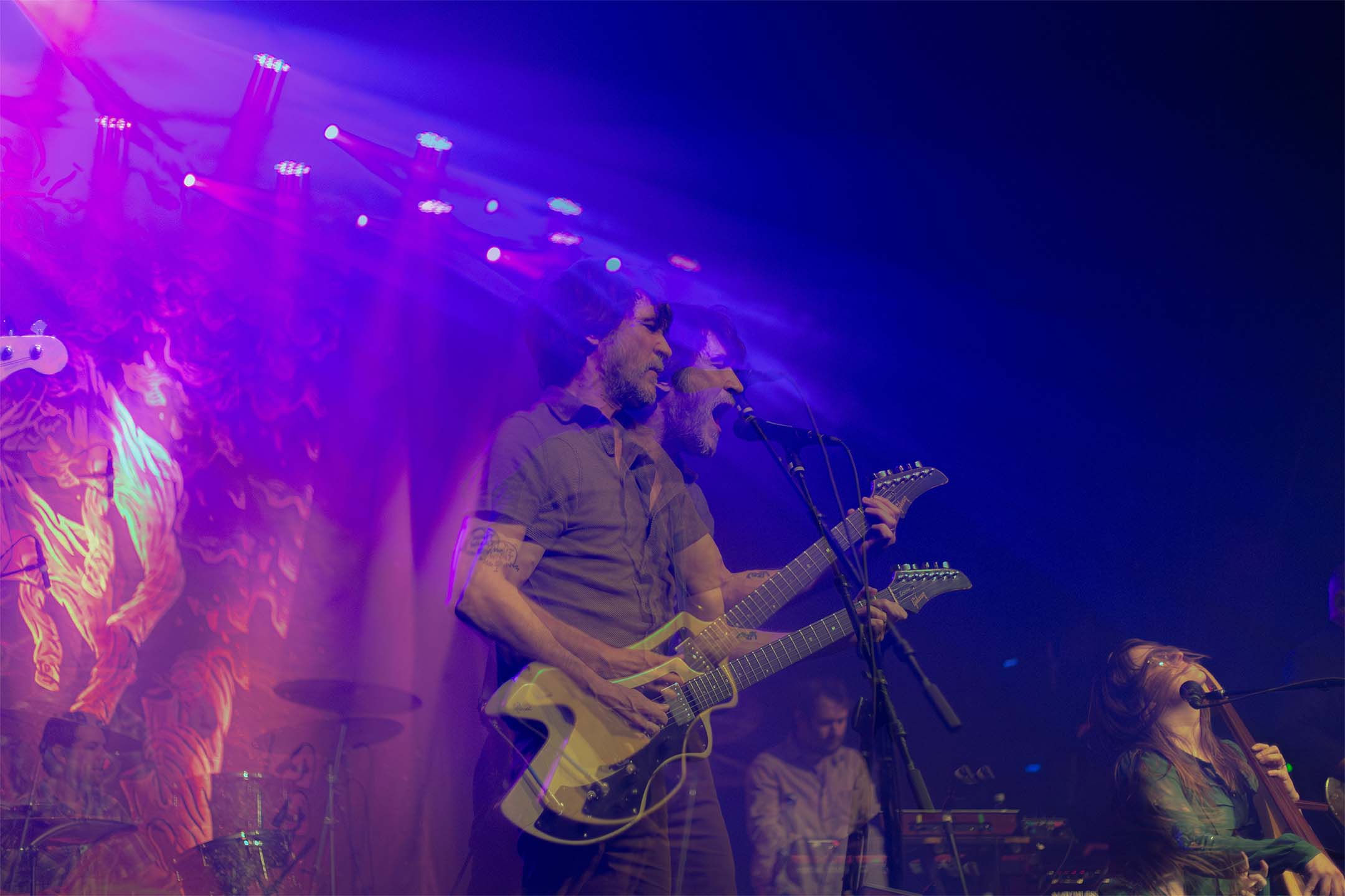 Cursive — double exposure wide