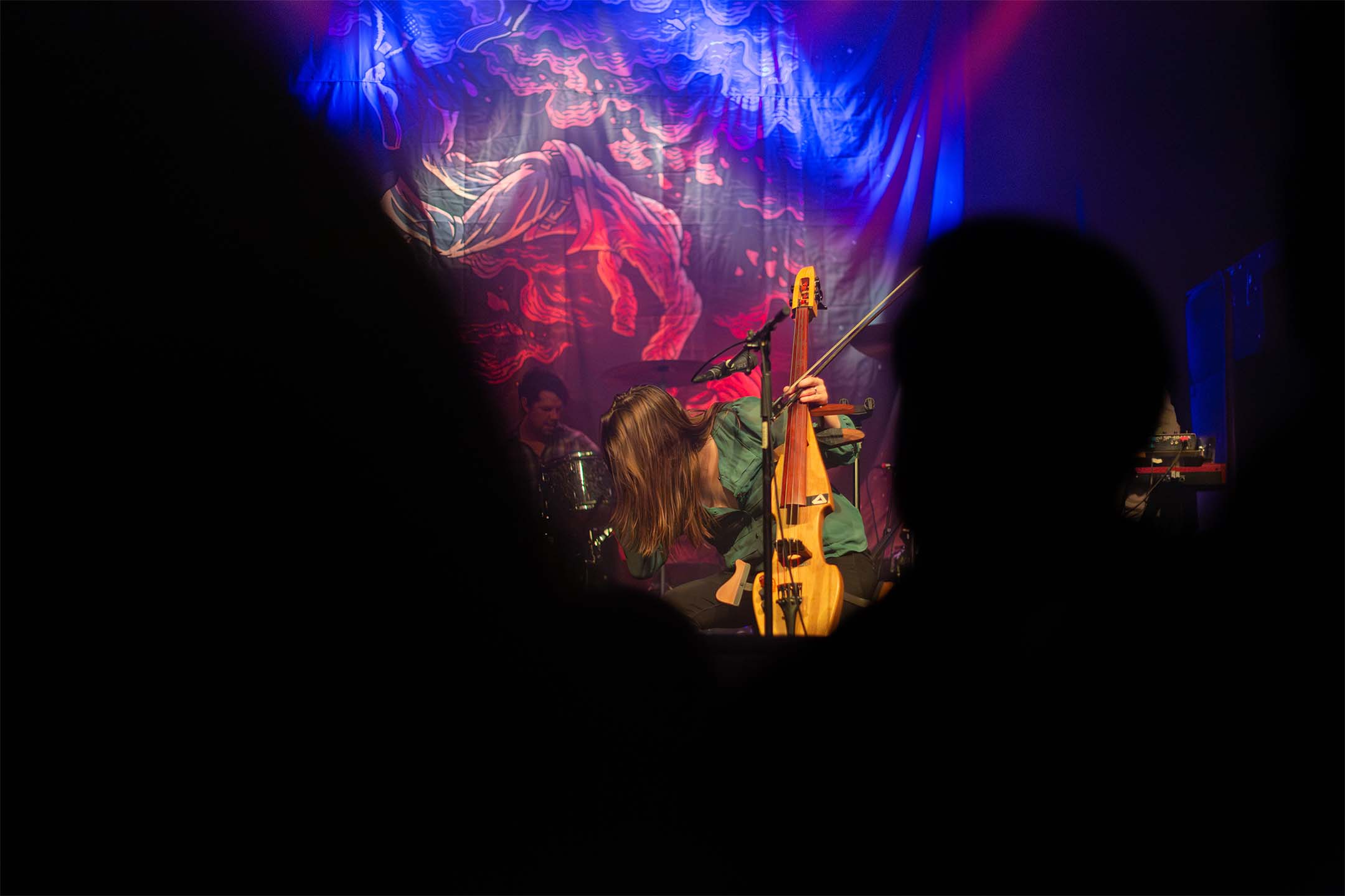 Cursive — cellist orange burst