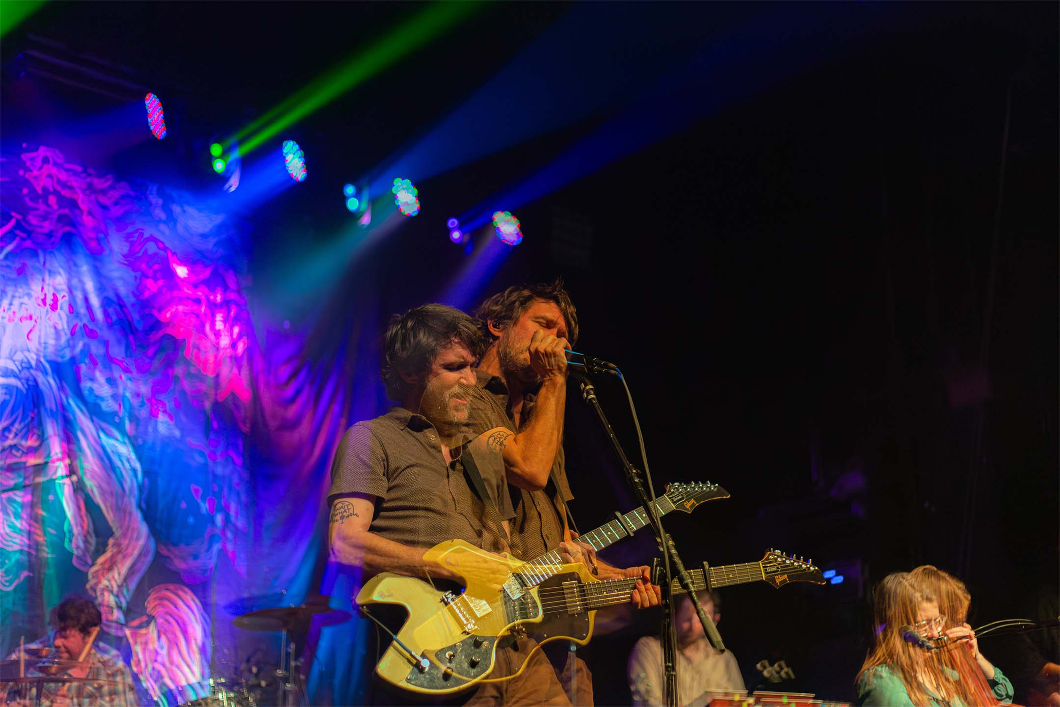 Cursive — double exposure full band colorful