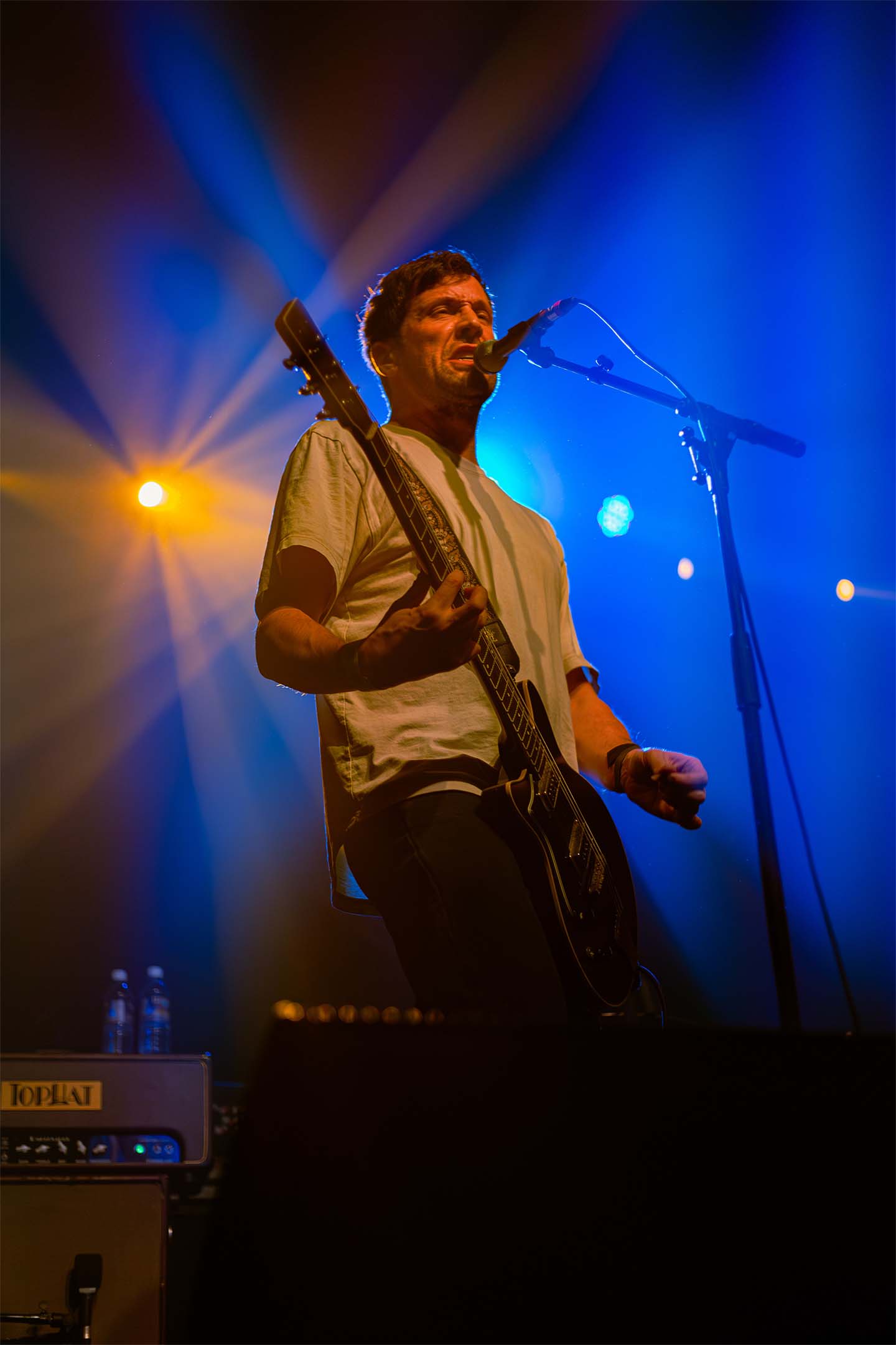 Pile — vocalist guitar raised blue