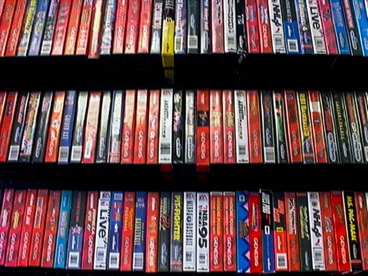 QuadraCam — Sega Genesis cartridge shelves grid